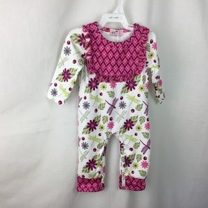 Infant Romper Dragonfly Print 0-3 Months 7-12 lbs